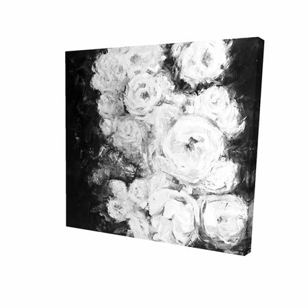 FONDO 16 x 16 in. Monochrome Rose Garden-Print on Canvas FO2788093